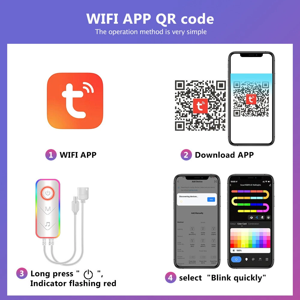 (image for) LIXINCORDA Tuya Smart Splicing Light Bars DIY Indoor Wall Atmosphere Light LED Creative Sound Pickup Quantum Lamp